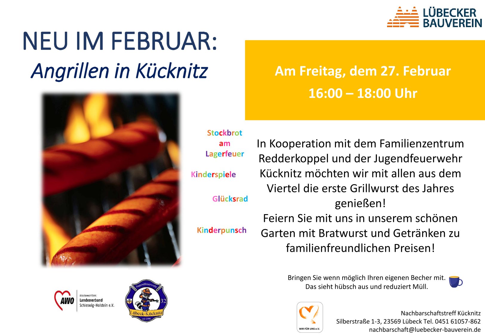 Angrillen im NBT Kücknitz am 27. Februar 1