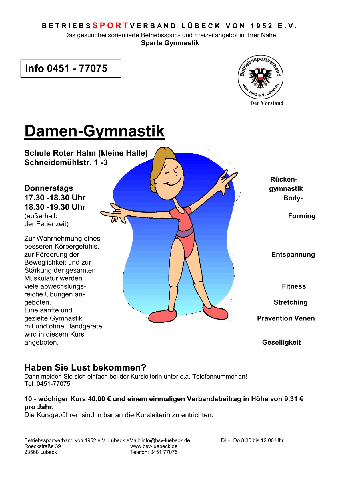 Plakakt Damen Gymnastik 2024