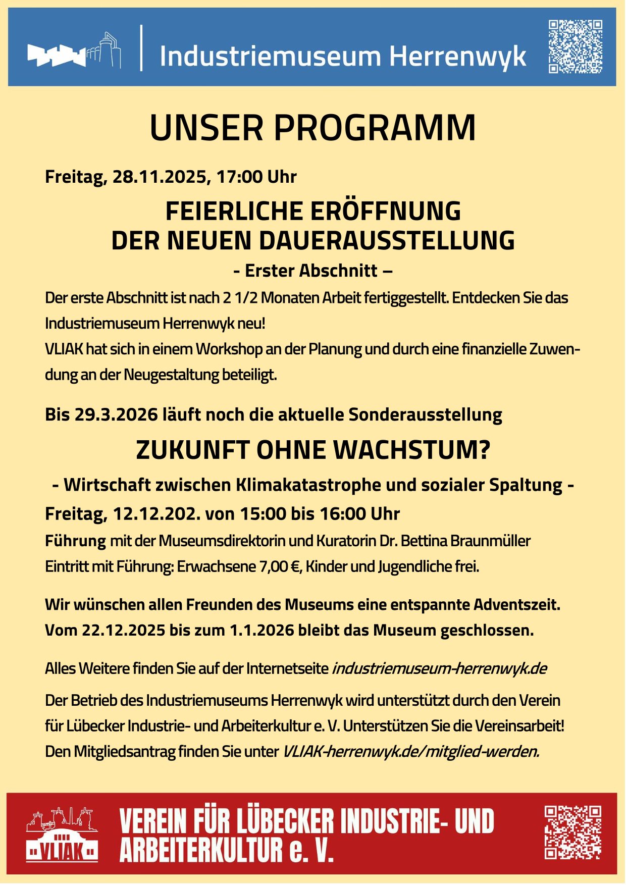 UNSER PROGRAMM Aushang 2025 12 1